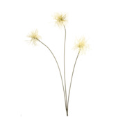 Kunstbloem Xanthium stekelnootje creme 62 cm