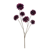 Kunstbloem Dahlia 5 bloemen paars 110 tot 90 cm