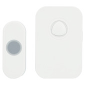 Q-link draadloze gong met beldrukker wit