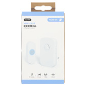Q-link draadloze plug-in gong met beldrukker wit