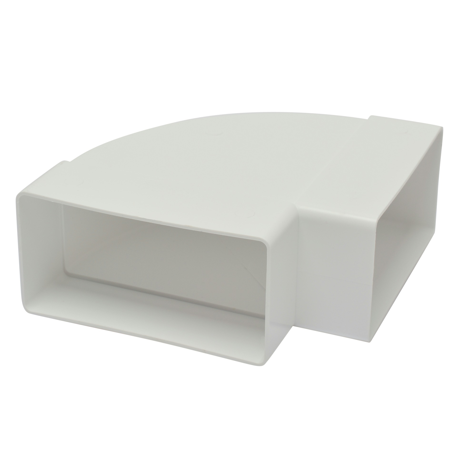 Ivc Air Vlakkanaal Horizontaal Bochtstuk Wit 110 X 55 Mm ivc air kopen in de aanbieding
