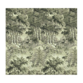 Fotobehang Secret Forest green (dessin 112132)