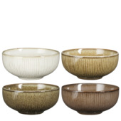 Schaal off-white, lichtbruin, donkerbruin of groen steen 5,5xØ11 cm per stuk