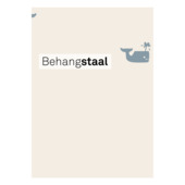 Behangstaal vliesbehang Little whale gebroken wit - blauw (dessin 145528)