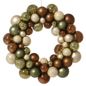 Decoris kerstkrans met kerstballen diverse kleuren Ø38 cm