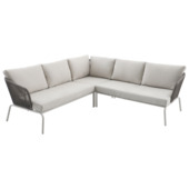Loungeset tuin Kopenhagen bruin staal