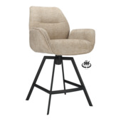 Barkruk Onne Movie beige gestoffeerd met armleuning