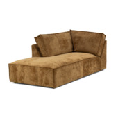 KARWEI modulaire bank James chaise lounge links caramel polyester stof