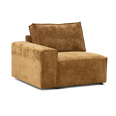 KARWEI modulaire bank James eindstuk links caramel polyester stof