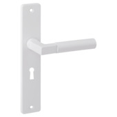 Karwei deurkruk set Stefano recht schild sleutelgat 56 mm wit aluminium