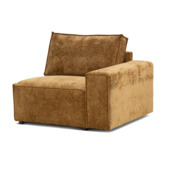 KARWEI modulaire bank James eindstuk rechts caramel polyester stof