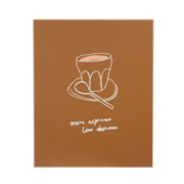 Wanddecoratie poster koffiekopje bruin 41x51x3 cm