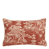 Kussen Chinese tempel terracottabruin 55x35x10 cm
