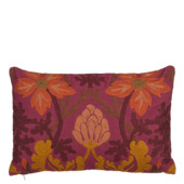 Kussen warm bloemen dessin bordeaux 55x35x10 cm