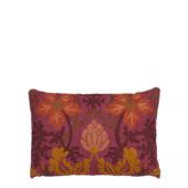 Kussen warm bloemen dessin bordeaux 35x25x10 cm