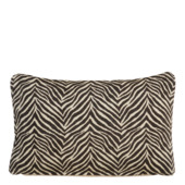 Kussen zebra klein motief print donkerbruin 55x35x10 cm