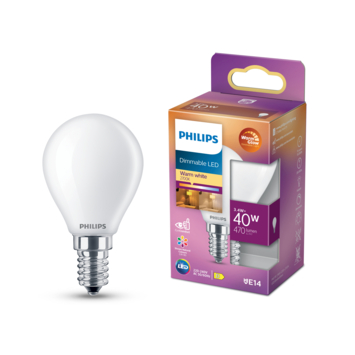 Philips LED kogel E14 40W mat warmglow dimbaar kopen? LED lampen | Karwei