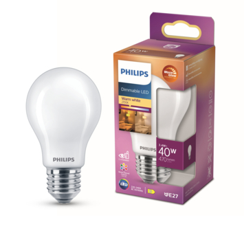 Philips LED peer E27 40W mat warmglow dimbaar kopen? LED lampen | Karwei