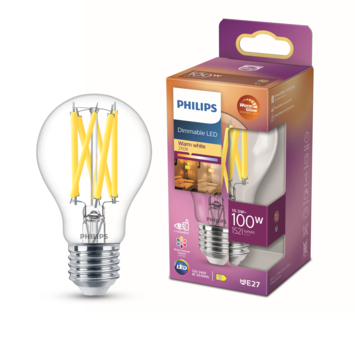 Philips LED peer E27 100W filament helder warmglow dimbaar kopen? LED lampen | Karwei