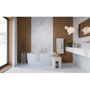 Modee SPC wandpaneel wit 120 x 60 cm 4 mm 4 stuks kopen? PVC Wandtegels & panelen | Karwei