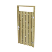 Tuinpoort pakket recht op metalen frame grenen hout 5 x 100 x 180 cm