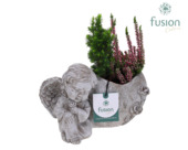 Allerheiligen engel pot met hart en arrangement