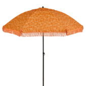 Parasol palmboom bruin oranje met franjes Ø 200 cm