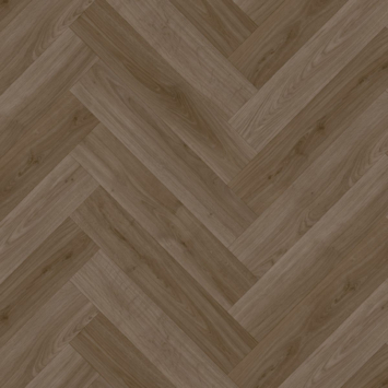 Vinyl vloer Novara visgraat donkerbruin eiken houtlook - per cm