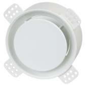 NoShow instucbaar ventilatieventiel Ø125 mm toe- en afvoer - wit