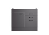 Optifit spoelonderkast Kiel420 inclusief 2 kleine lades en 1 grote lade antraciet 85,2 x 100 x 57,1 cm