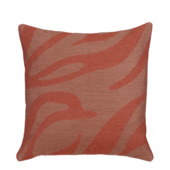 Kussen zebra print groot motief bordeaux bruin 45x45x10 cm