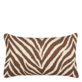 Kussen zebra print klein motief bruin 55x35x10 cm