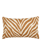 Kussen zebra print klein motief caramelbruin 55x35x10 cm