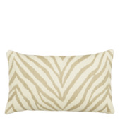 Kussen zebra print klein motief beige 55x35x10 cm