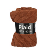 Plaid zebra print bruin 180x130 cm