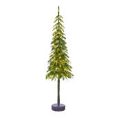 Decoratieve kerstboom Lodge groen met warmwit LED verlichting 2,15 m