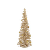Decoratieve kerstboom champagne kunststof 40 cm
