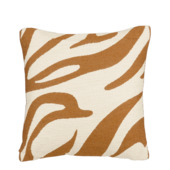 Kussen zebra print groot motief lichtbruin 45x45x10 cm