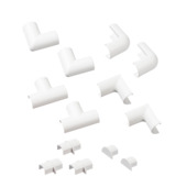 D-line Accessoireskit voor 20/10mm D-line Goot Wit