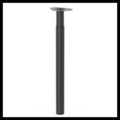 Duraline Tafelpoot Tess verstelbaar zwart 70-110 cm
