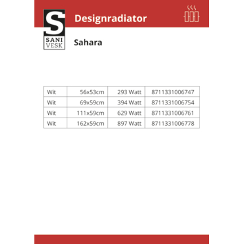 Sanivesk design radiator Lima elektrisch wit 150 x 50 cm kopen? Radiatoren | Karwei