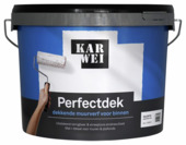 KARWEI Perfectdek muur en plafondverf mat binnen RAL 9010 gebroken wit 10 liter