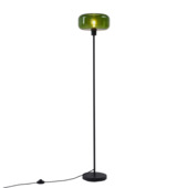 Qazqa vloerlamp Bizle E27 LED lichtbron groen glas