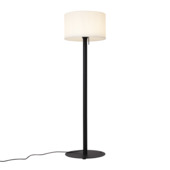 Qazqa buiten vloerlamp Mississippi E27 LED lichtbron zwart met witte kap