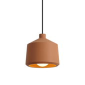 Qazqa hanglamp Terracotta E27 LED lichtbron terracotta steen ¿ 25 cm