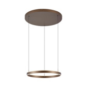 Qazqa hanglamp Titmus geïntegreerde LED lichtbron donker brons metaal met EasyLift