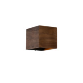 Qazqa wandlamp Transfer G9 LED lichtbron walnoot hout met staal