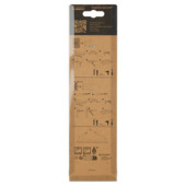 Duraline plankdrager pin zilver metaal 1,2x12,4 cm