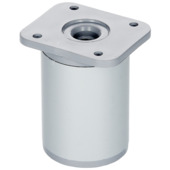 Duraline meubelpoot grijs aluminium ø4x6x8 cm