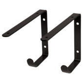 Duraline plankdrager zwart metaal 22x14,5cm 2 stuks